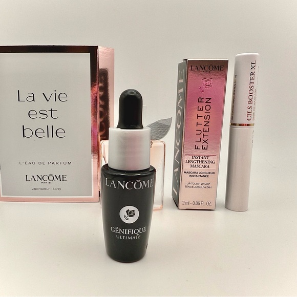 5 Lancome La Vie Est Belle Mascara Flutter Extension Cils Booster Génifique Set - Picture 8 of 10
